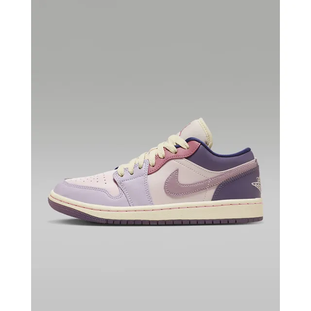 【NIKE 耐吉】運動鞋 休閒鞋 女鞋 WMNS AIR JORDAN 1 LOW Pastel Purple 紫 粉紅 莓果 低筒 AJ1(DZ2768651)