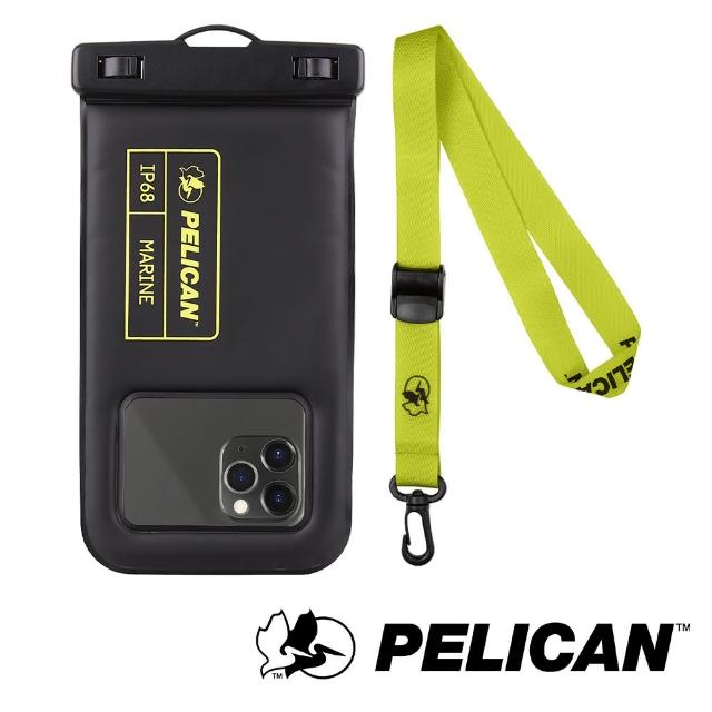 【PELICAN】Marine 防水手機袋XL- 黑/霓虹綠色
