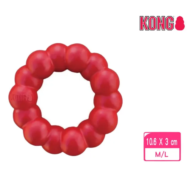 【KONG】RING / 耐咬甜甜圈 M/L（KM1）(寵物玩具)