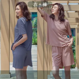 【STL】成套 韓國瑜伽 SET UP 女 運動休閒 快乾 涼感 寬鬆落肩 短袖上衣＋短褲(多色)