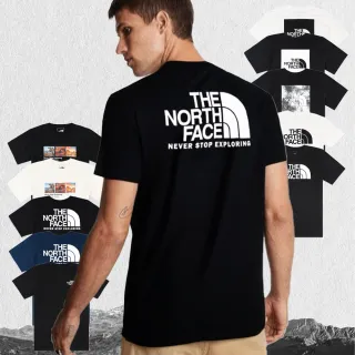 【The North Face】北臉 男款 前後小LOGO 素面 短TEE 棉質 短袖T恤(百搭爆款/男女組合/大LOGO)