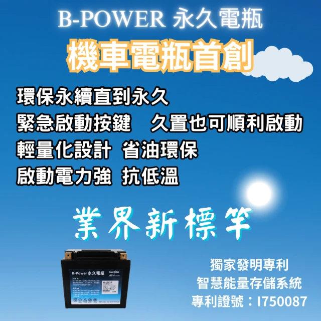 EzBPower BPower永久電瓶M-10X12(機車電瓶 12號電瓶 10AH)