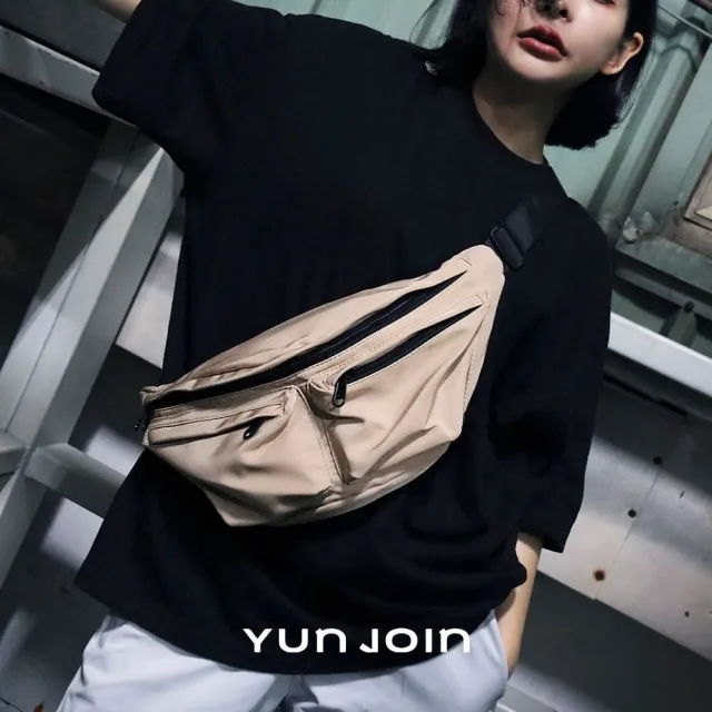 【YUN JOIN】雙11 EffoEase 快取雙袋斜跨包(防水包 側背包 大容量 防潑水 可放水瓶 雨傘)