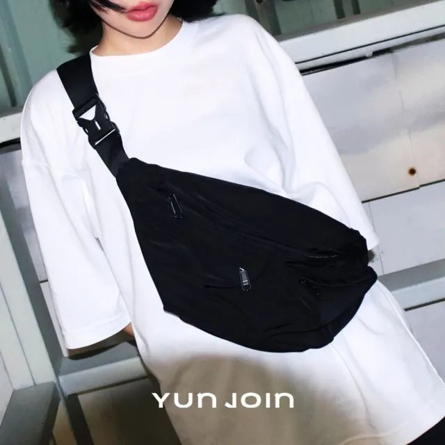 【YUN JOIN】雙11 EffoEase 快取雙袋斜跨包(防水包 側背包 大容量 防潑水 可放水瓶 雨傘)