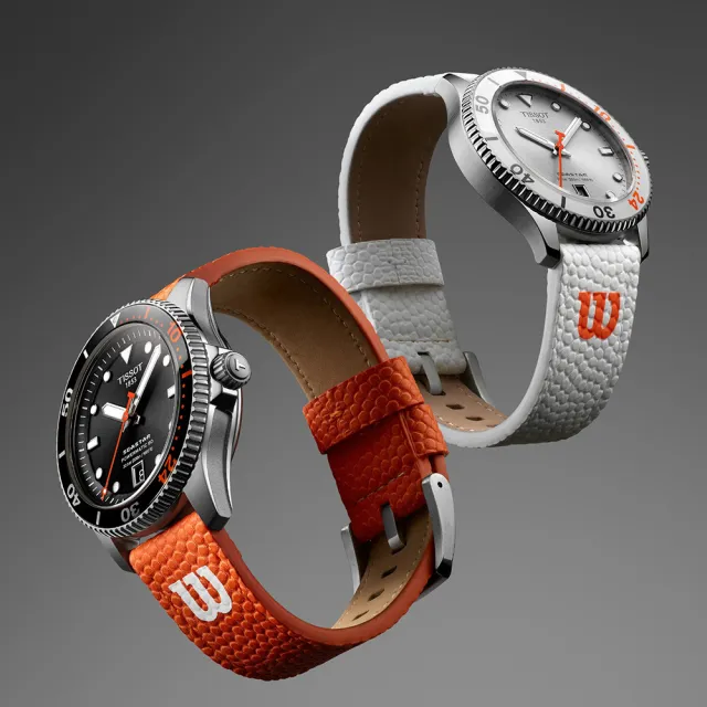 【TISSOT 天梭】官方授權 Seastar Wilson WNBA 機械錶-40mm 加贈白色錶帶 開學(T1208071705100)