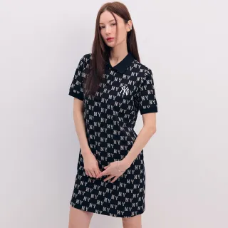 【MLB】連身裙 洋裝 長版上衣 Monogram系列 紐約洋基隊(3FOPM0143-50BKS)