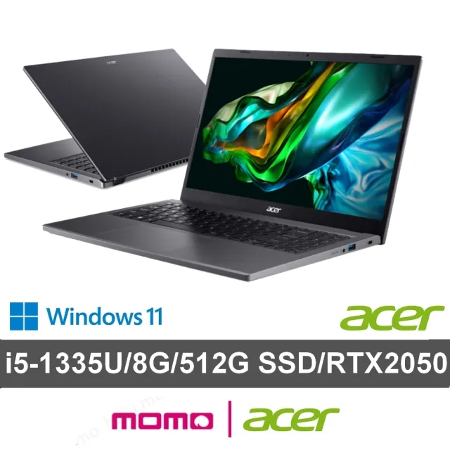 【Acer 宏碁】全新拆封品★17.3吋i5效能筆電(Aspire/A517-58GM-59BB/i5-1335U/8G/512G SSD/RTX2050/W11)