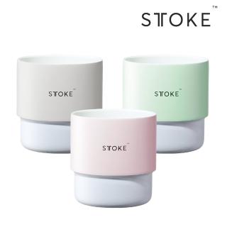 【STTOKE】Swirl Home 精品陶瓷咖啡杯2入組 7oz(陶瓷塗層/隔熱保冰/3色任選)
