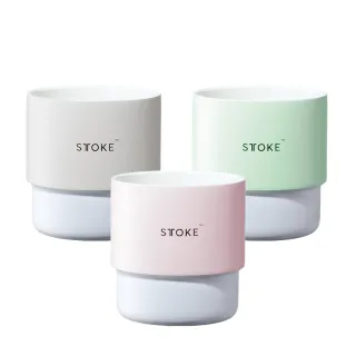 【STTOKE】Swirl Home 精品陶瓷咖啡杯2入組 7oz(陶瓷塗層/隔熱保冰/3色任選)