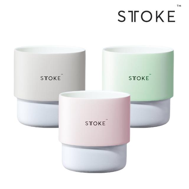 【STTOKE】Swirl Home 精品陶瓷咖啡杯2入組 7oz(陶瓷塗層/隔熱保冰/3色任選)