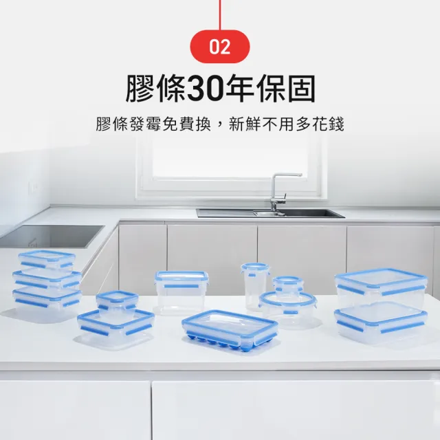 【Tefal 特福】寶寶副食品無縫膠圈防漏PP保鮮盒150ML圓型(30年保固)