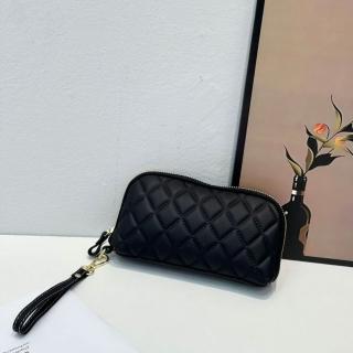 【巴黎精品】現貨+預購 手拿包真皮錢包(牛皮菱格手抓手機包女包包7色a1gb60)