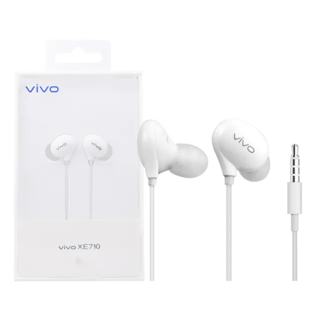 【vivo】原廠 XE710 HiFi入耳式 3.5mm線控耳機 - 白色(盒裝)