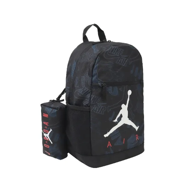 【NIKE 耐吉】後背包 Jordan Backpack 黑 藍 喬丹 附筆袋 雙肩包 背包(JD2433038PS-001)