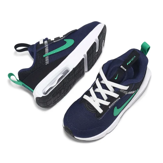 【NIKE 耐吉】童鞋 Air Max Intrlk Lite TD 小童 深藍 綠 學步鞋 氣墊 運動鞋 寶寶鞋(DH9410-402)