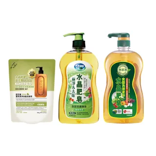 【南僑水晶】多款任選 水晶肥皂蔬果食器洗洗碗精(天然無添加/植物油脂/環保/綠活/洗潔劑)