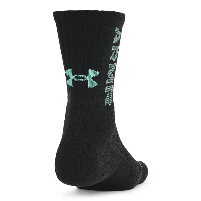 【UNDER ARMOUR】UA 男女同款 3-Maker 3pk 中長襪_1382025-002(黑色/灰色/白色)