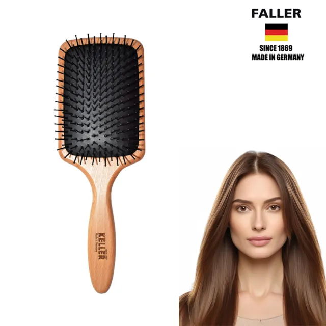 【FALLER 芙樂】德國製原木大型抗糾結氣墊梳(氣墊梳/梳頭按摩美容/雙11)