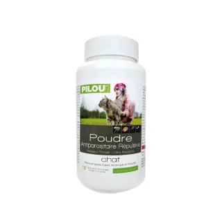 【Pilou 法國皮樂】非藥用防蚤蝨除臭乾洗粉-貓用 150g(貓用防蚤蝨 除臭 派卡瑞丁)