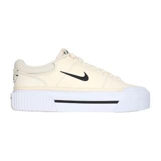 【NIKE 耐吉】WMNS COURT LEGACY LIFT 女厚底運動休閒鞋 增高 皮革 米白(FV5526-101)