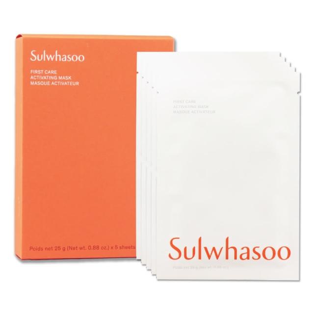 【Sulwhasoo 雪花秀】潤燥養膚精華面膜 25g x 5片/盒（保存期限至2027/05）