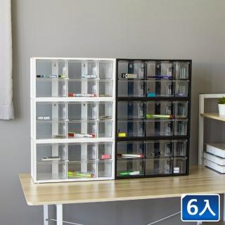 【SHUTER 樹德】零件收納箱6格抽屜-6入桌上分類置物盒506