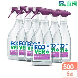 【ECOVER 宜珂】水垢清潔噴劑500mlX6(廚房 浴室 玻璃 水垢去除劑)