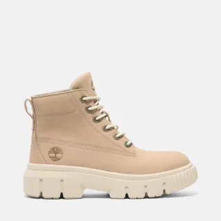 【Timberland】女款淺米色中筒休閒靴(A2FT6EN7)