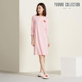 【YVONNE 以旺傢飾】莎莉棒球繡花七分袖洋裝(LINE FRIENDS)