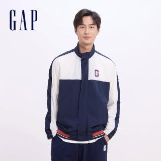 【GAP】男裝 Logo立領外套-海軍藍(637888)