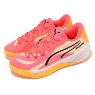 【PUMA】籃球鞋 All Pro NITRO 男鞋 粉橘 黃 Fireglow 氮氣中底 回彈 編織 運動鞋(310392-07)