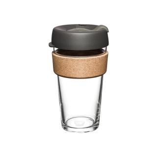 【KeepCup】官方直營 軟木隨行杯 454ml - 鎧甲銀(強化玻璃製成、耐熱、耐震度高)