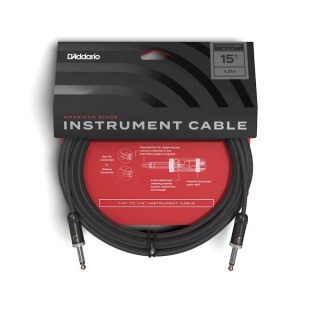 【D’Addario】PW-AMSG-15 雙直頭 15呎導線(原廠公司貨 商品保固有保障)