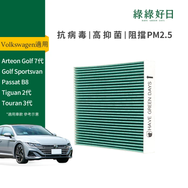 Have Green Days 綠綠好日 適用 Volkswagen福斯 T-Roc 2020 ~ 汽車冷氣HEPA濾網 GVW003