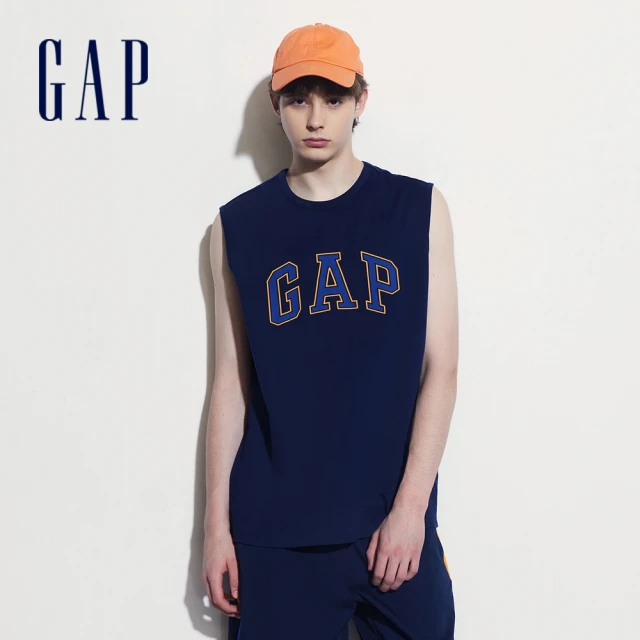 GAP 女裝 Logo短版翻領短袖襯衫-白色(873201)