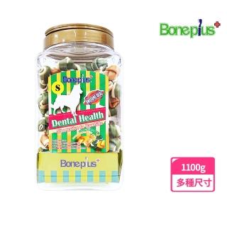 【Bone Plus】綜合雙色潔牙骨結桶裝1100G(狗零食、狗潔牙、耐咬、寵物潔牙、寵物零食、BonePlus、魔法村)