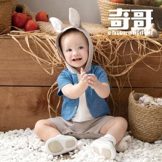 【奇哥官方旗艦】比得兔 嬰幼童裝 兔兔造型短袖兔裝/連身衣(6-18個月)
