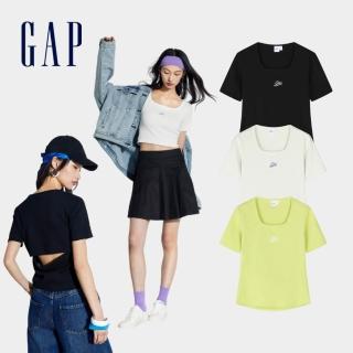 【GAP】女裝 Logo方領短袖T恤-多色可選(890006)