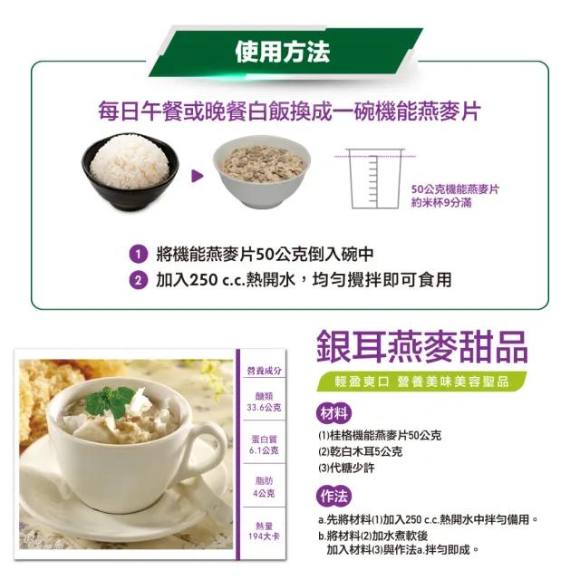 【桂格】機能燕麥片700g×3罐