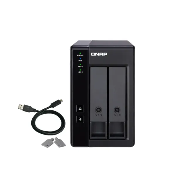 【QNAP 威聯通】搭東芝 4TB x2 ★ TR-002 2BAY RAID磁碟陣列外接盒