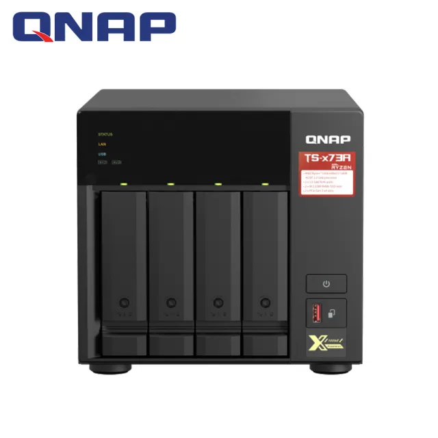 【QNAP 威聯通】搭東芝 4TB x2 ★ TS-473A-8G 4Bay NAS 網路儲存伺服器