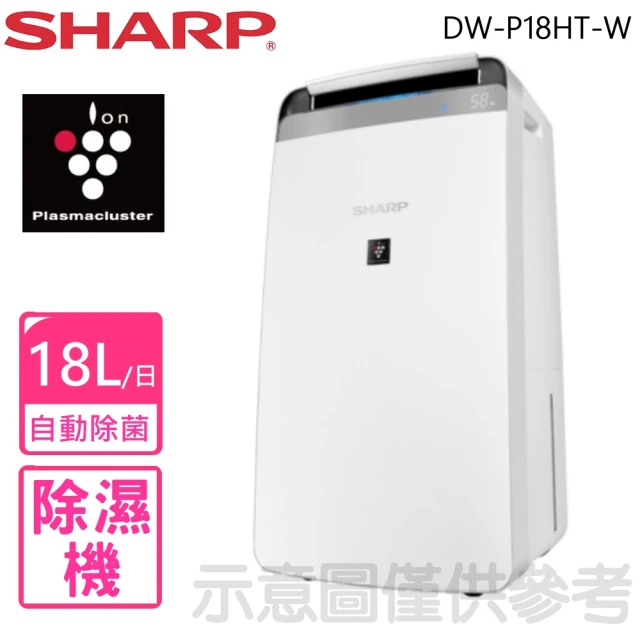 SHARP 夏普 18L衣物乾燥 自動除菌離子除濕機(DW-P18HT-W)