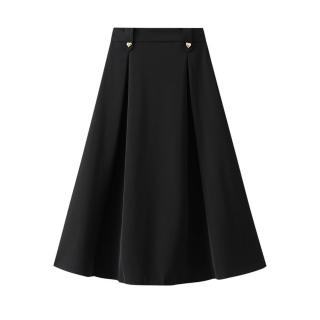 【巴黎精品】現貨+預購 半身裙長裙(復古A字純色西裝裙女裙子5色a1fq89)