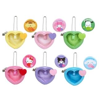【SANRIO 三麗鷗】2024角色大賞 愛心造型徽章收納包&徽章組