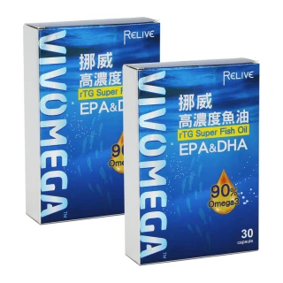 【RELIVE】vivomega超高濃度挪威魚油量販超值組(30粒/盒*6盒)