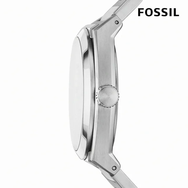 【FOSSIL 官方旗艦館】Everett系列 時尚指針手錶 不鏽鋼錶帶 42MM(2色可選)