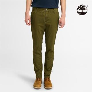 【Timberland 官方旗艦】男款橄欖綠色合身卡其休閒褲(A29Q2302)