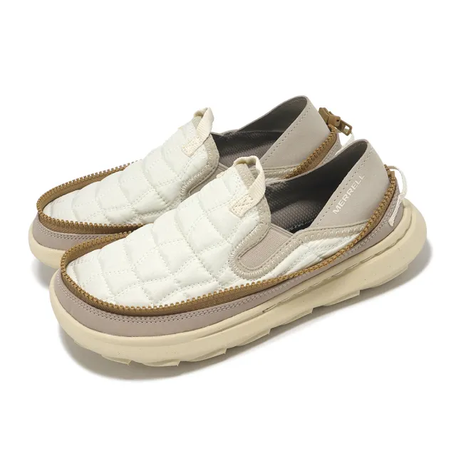 【MERRELL】休閒鞋 Hut Moc 2 Packable 女鞋 米白 抗撕裂 輕量 便攜 戶外鞋(ML006644)