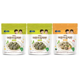 【韓國 BEBECOOK 寶膳】幼兒初食海苔酥 3入組 25g/包(原味、海味蔬菜)