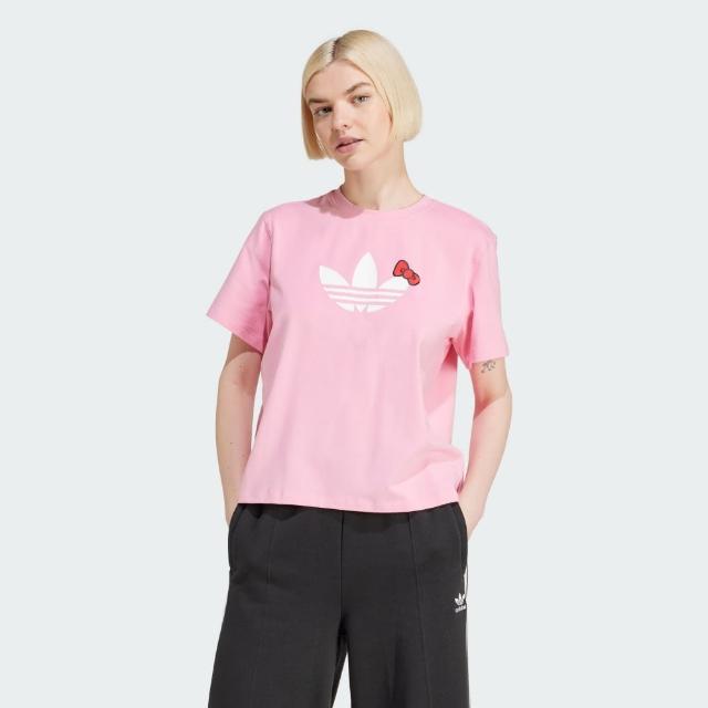 【adidas 愛迪達】HELLO KITTY 短袖上衣 T恤 女 - Originals IX7882